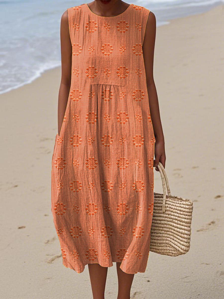 Lightweight Comfort – The Sleeveless Midi Dress