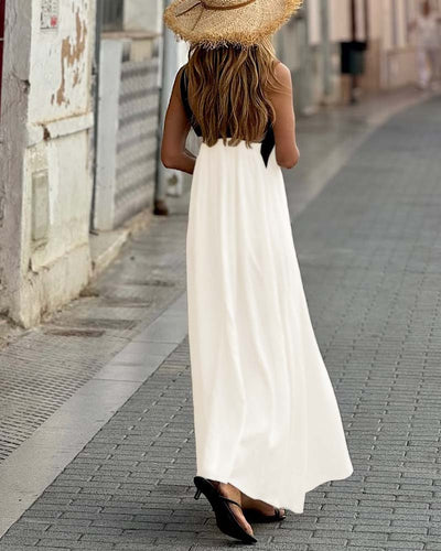 Striking Elegance – The Cross-Front Maxi Dress