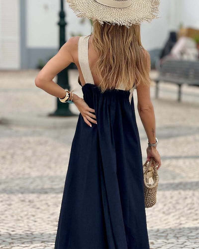 Striking Elegance – The Cross-Front Maxi Dress
