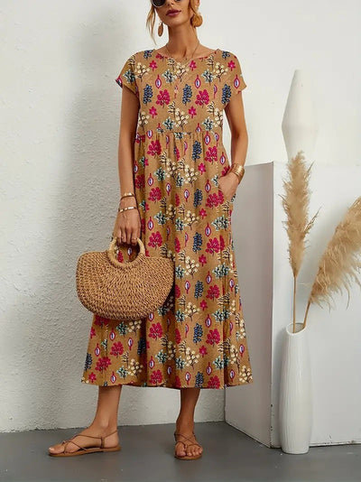 The Floral Elegance Midi Dress