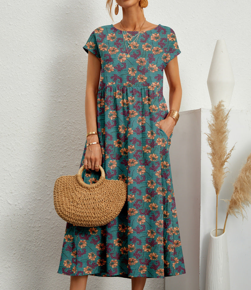 The Floral Elegance Midi Dress