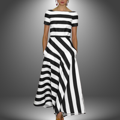 All-Day Ease - The Striped Midi Dress