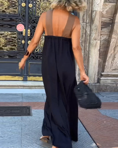 Striking Elegance – The Cross-Front Maxi Dress