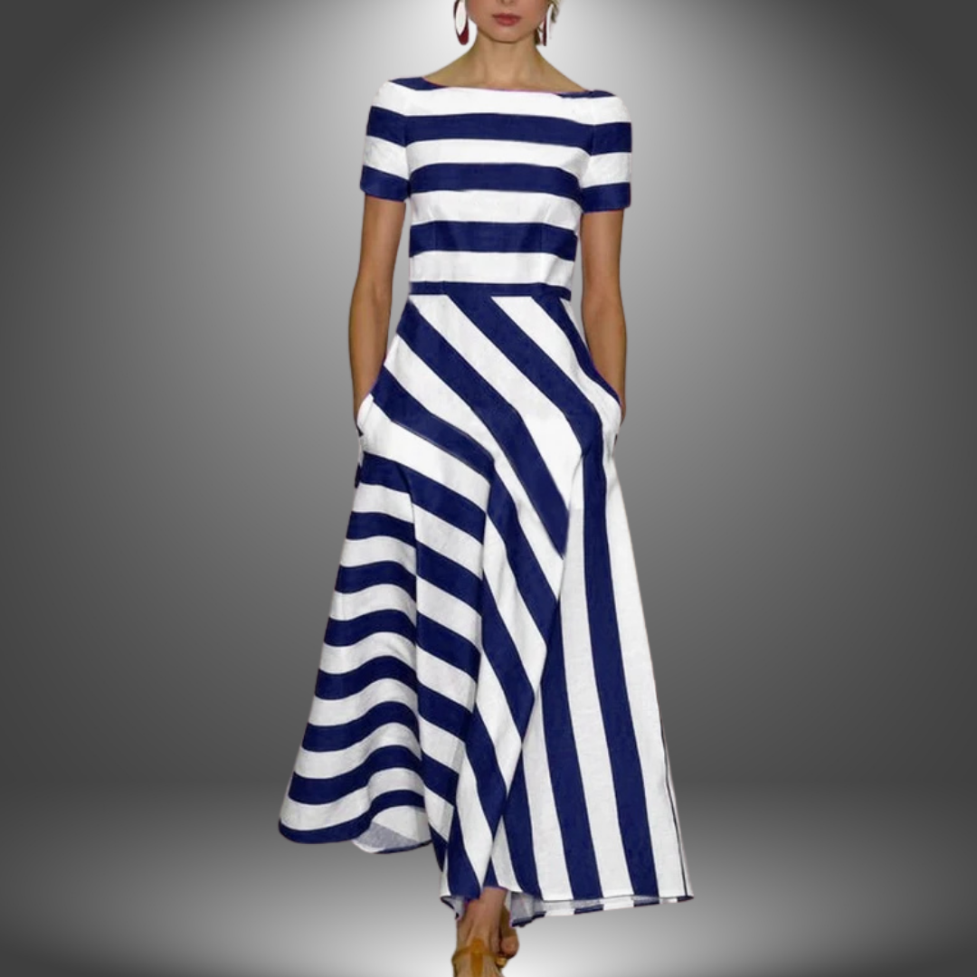 All-Day Ease - The Striped Midi Dress