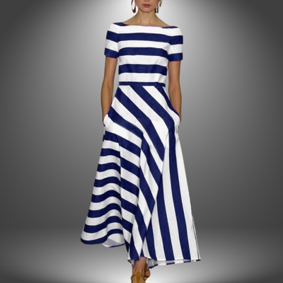 All-Day Ease - The Striped Midi Dress