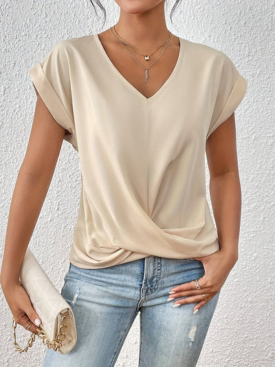 The Elegant Twist V-Neck Top