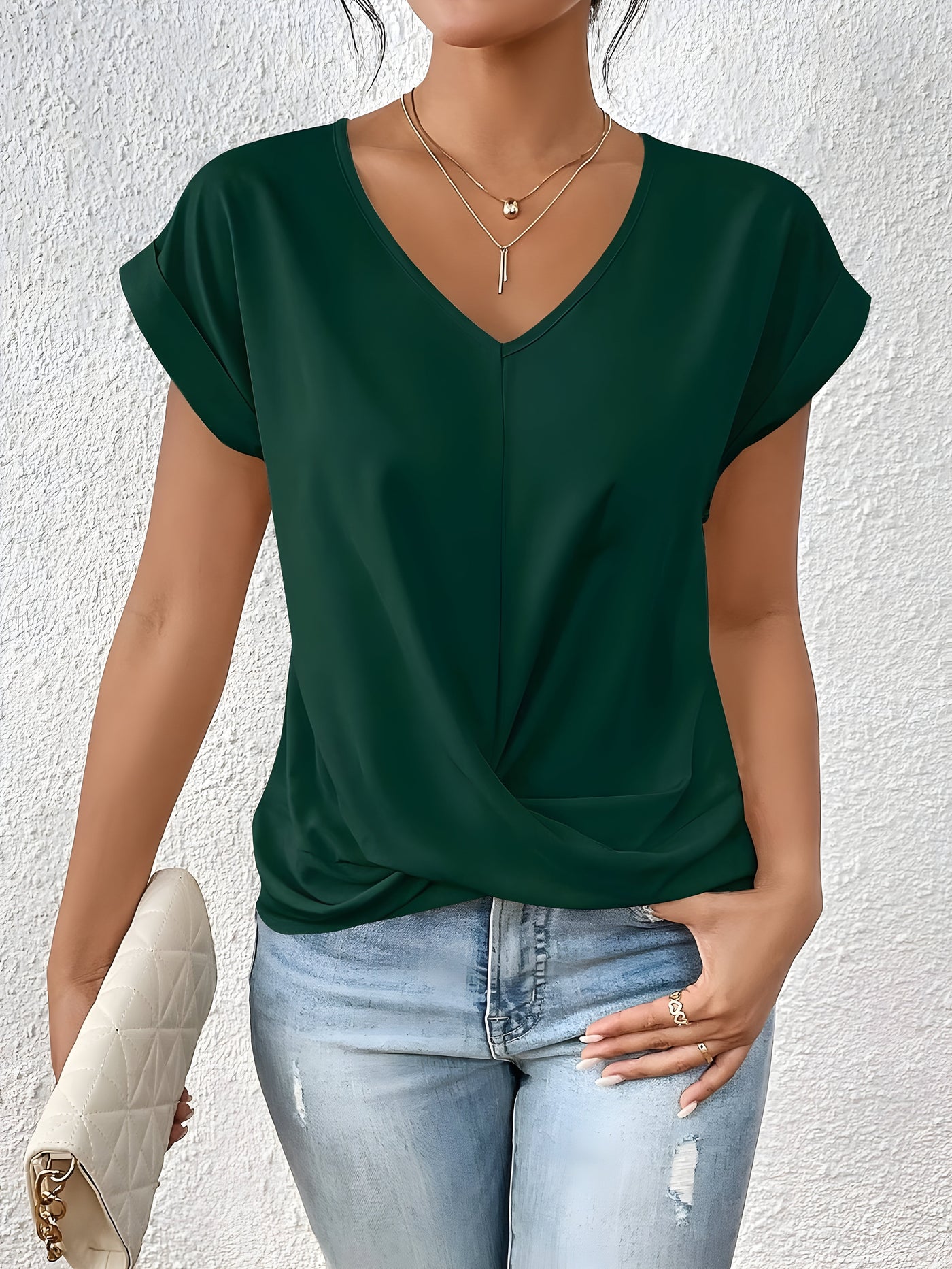 The Elegant Twist V-Neck Top