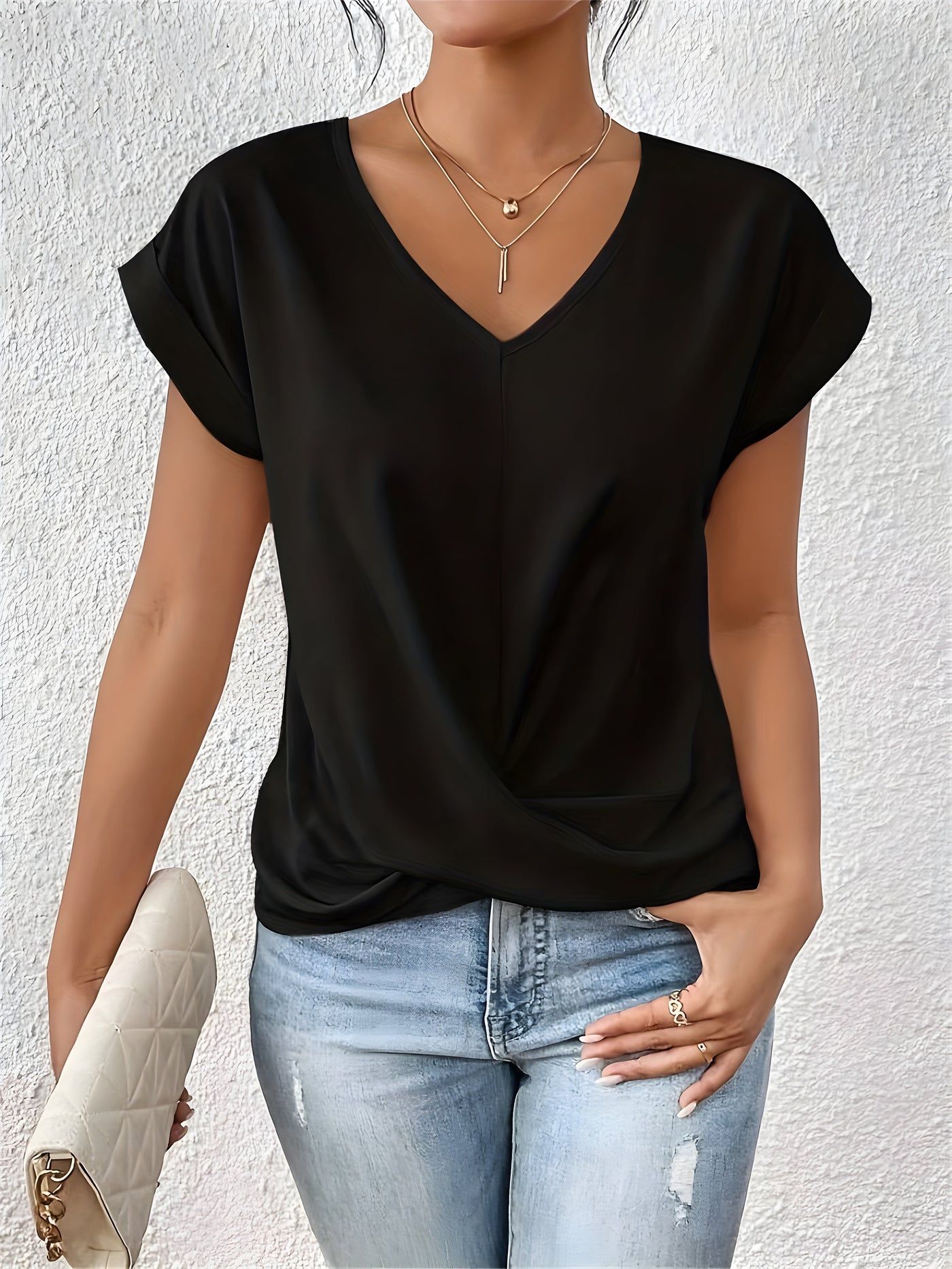 The Elegant Twist V-Neck Top
