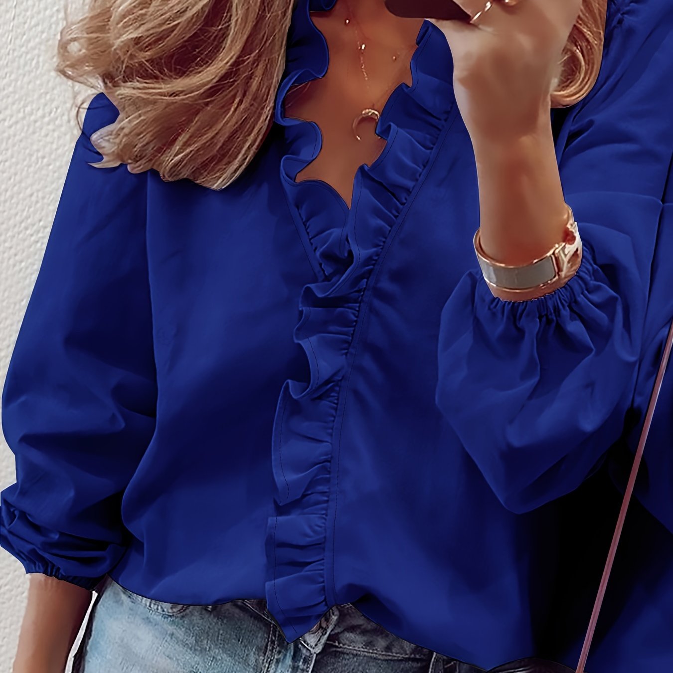 The Timeless Ruffle V-Neck Blouse