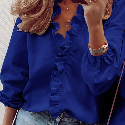 The Timeless Ruffle V-Neck Blouse