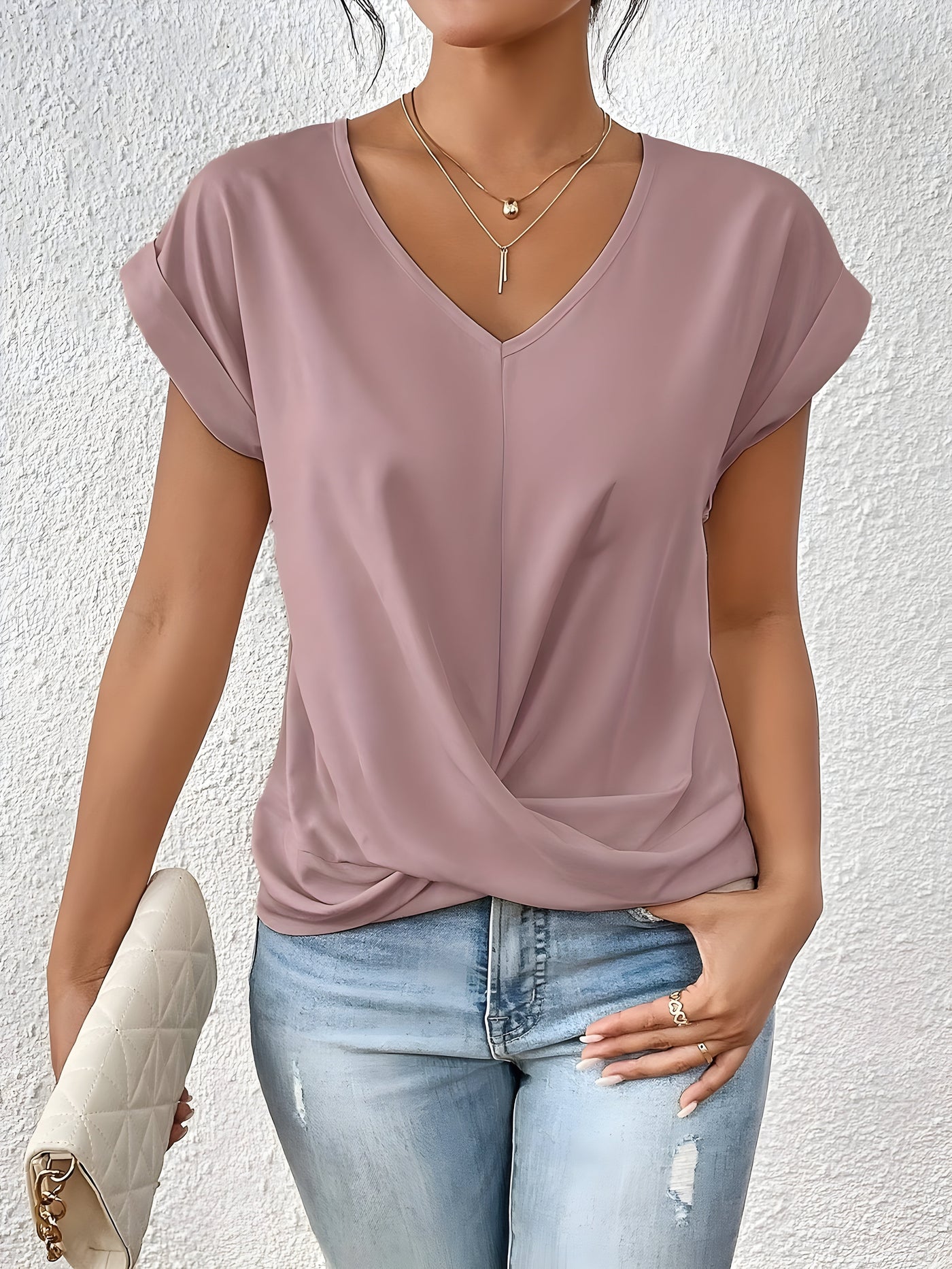 The Elegant Twist V-Neck Top