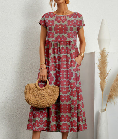 The Floral Elegance Midi Dress