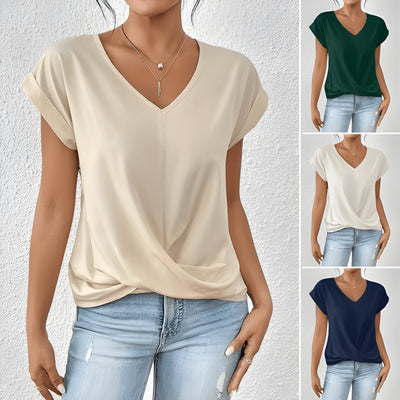 The Elegant Twist V-Neck Top