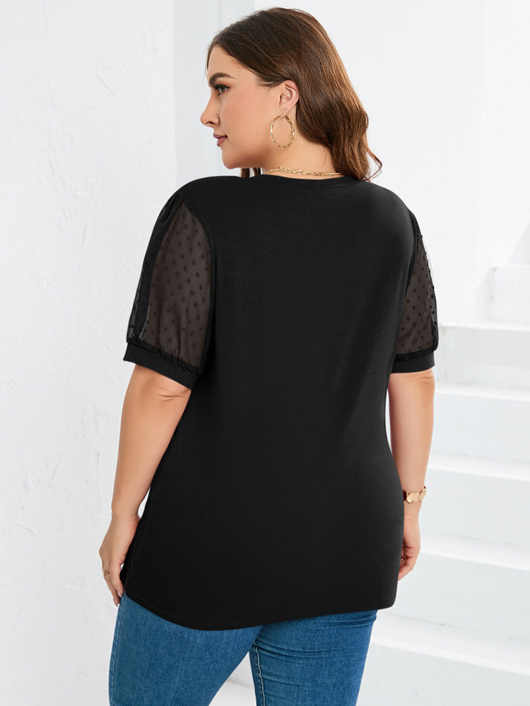 The Sheer Elegance V-Neck Top