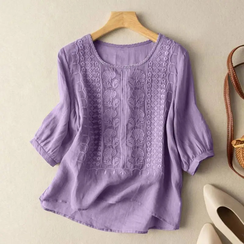 The Embroidered Elegance Blouse