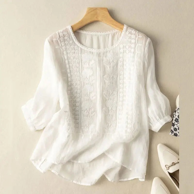 The Embroidered Elegance Blouse