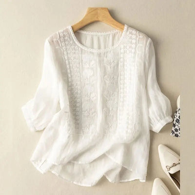 The Embroidered Elegance Blouse