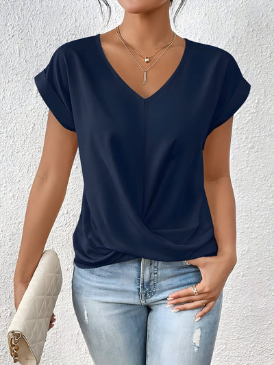 The Elegant Twist V-Neck Top